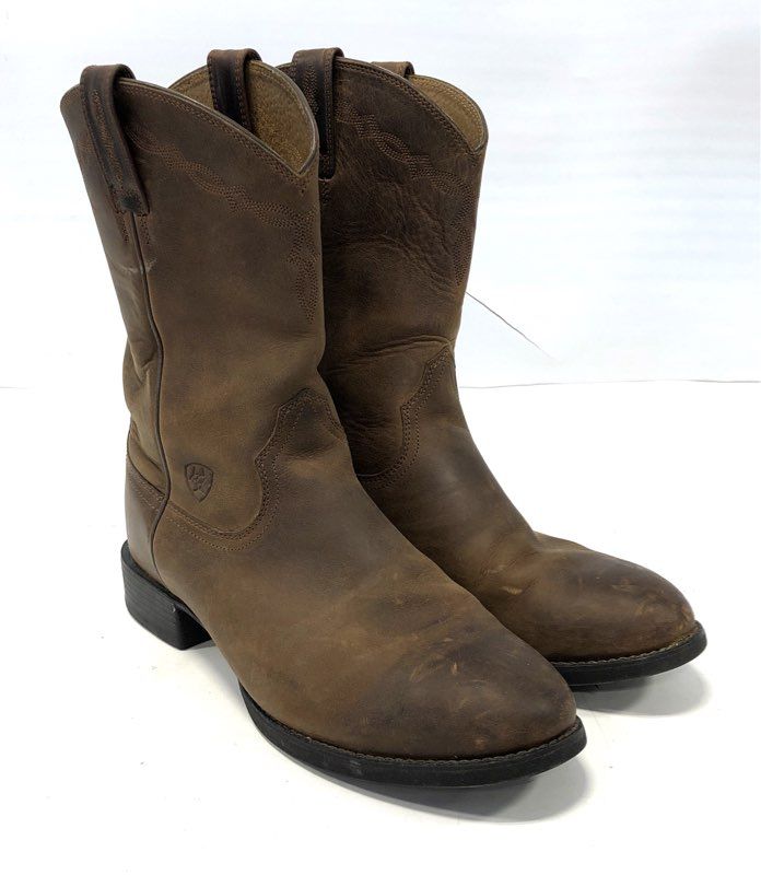 Ariat Heritage Roper 10002284 Distressed Brown Western Boots Men's Size 10.5D