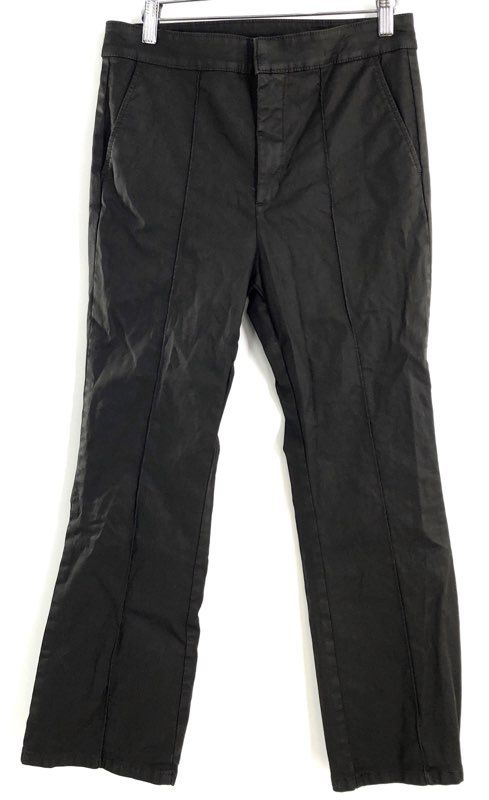 Massimo Dutti Women's Gray Cotton Blend Seam Front Straight Leg Pants Size 6