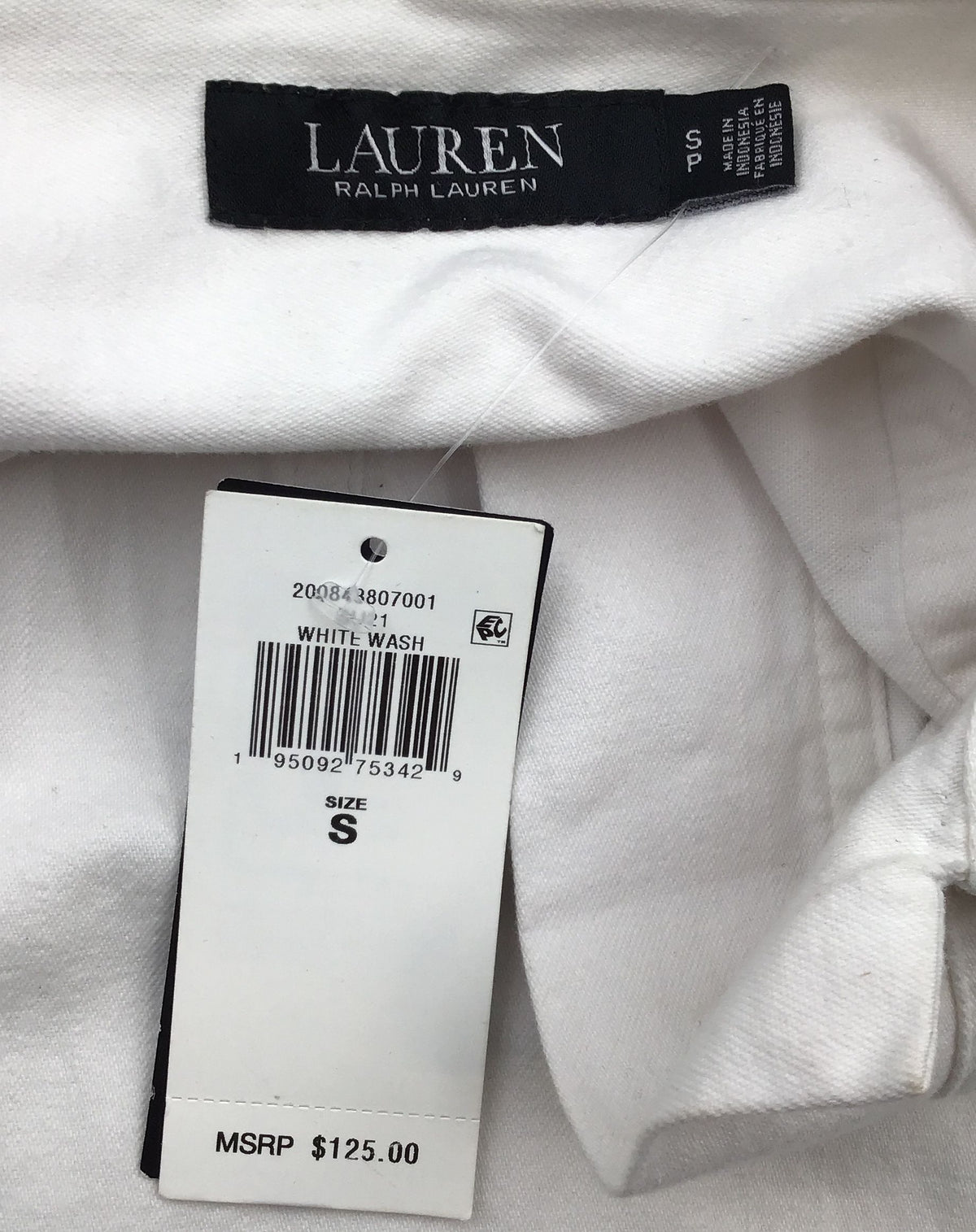 NWT Lauren Ralph Lauren Women&#39;s White Cotton Shift Dress - Size S