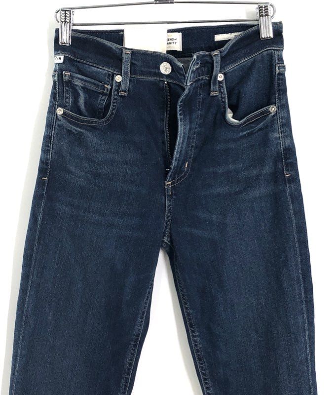 Citizens of Humanity Women's Isola High Rise Straight Dark Blue Jeans Sz 24
