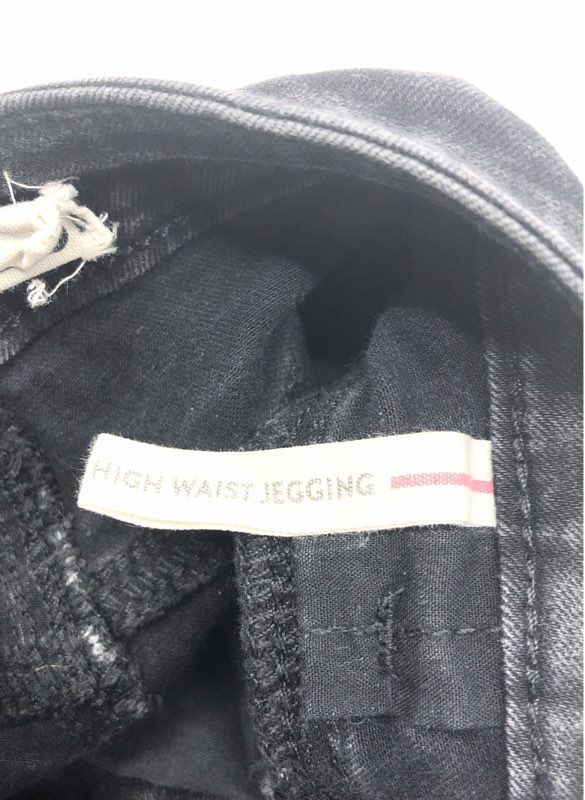 Garage Women's Black High Waist Distressed Ripped Jegging Jeans Sz 05