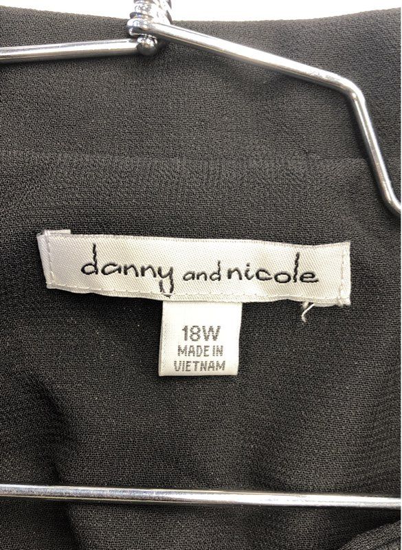 NWT Danny & Nicole Women's Black A-Line Dress W/Jacket 2-Piece Set - Size 18W