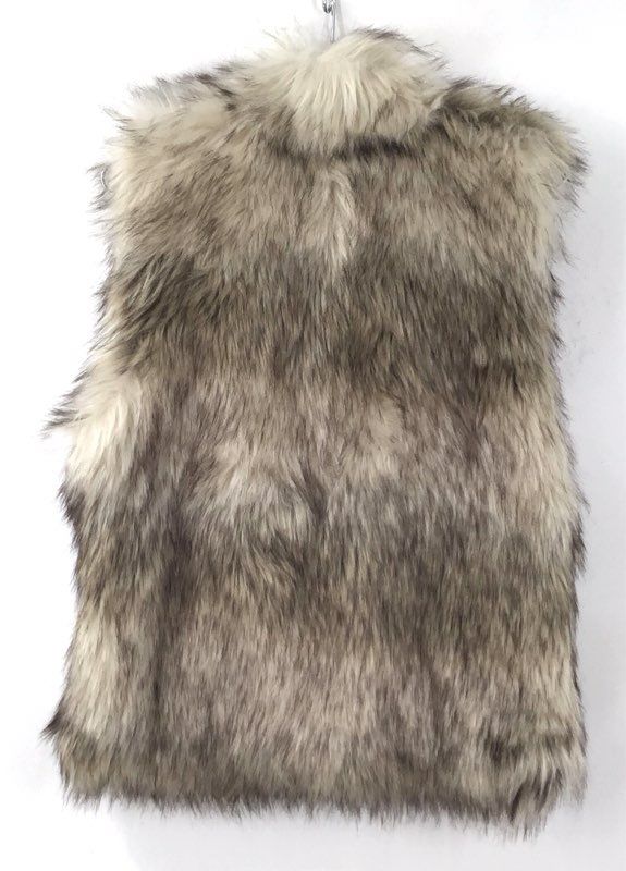 Ci Sono By Cavalini Women's Beige Faux Fur Vest - Size M