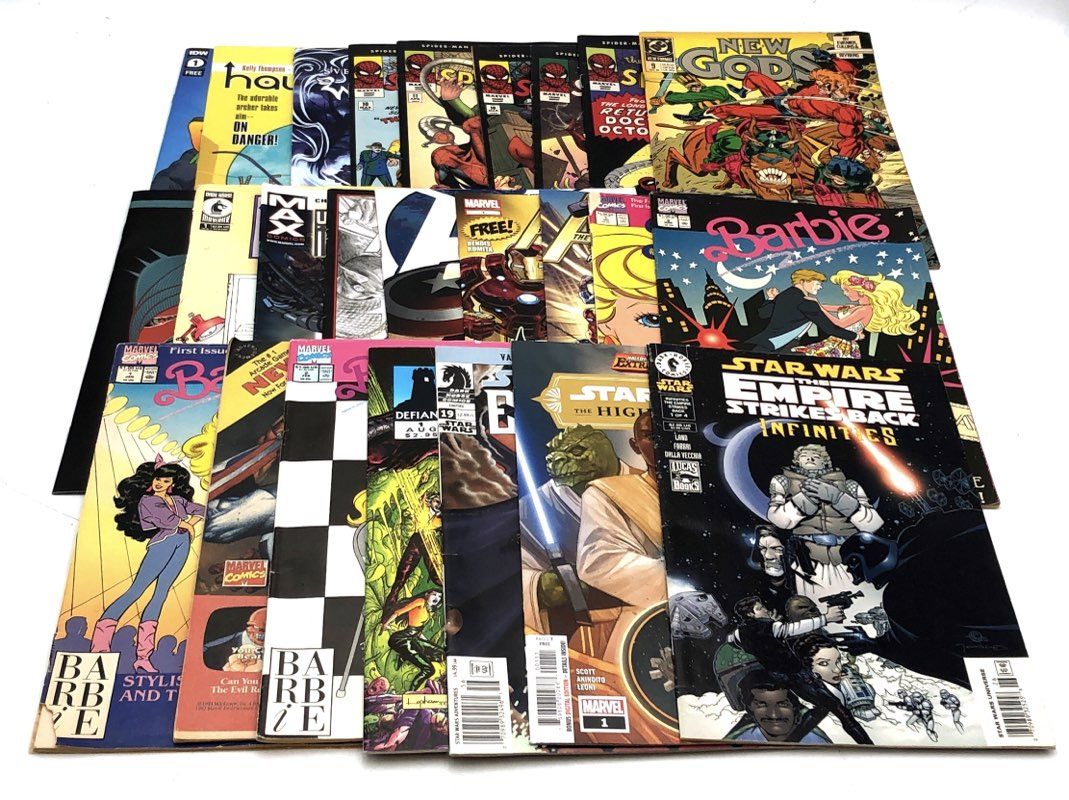 Comic Book Lot Marvel DC Dark Horse Mixed Era Superhero Barbie 21 Comics