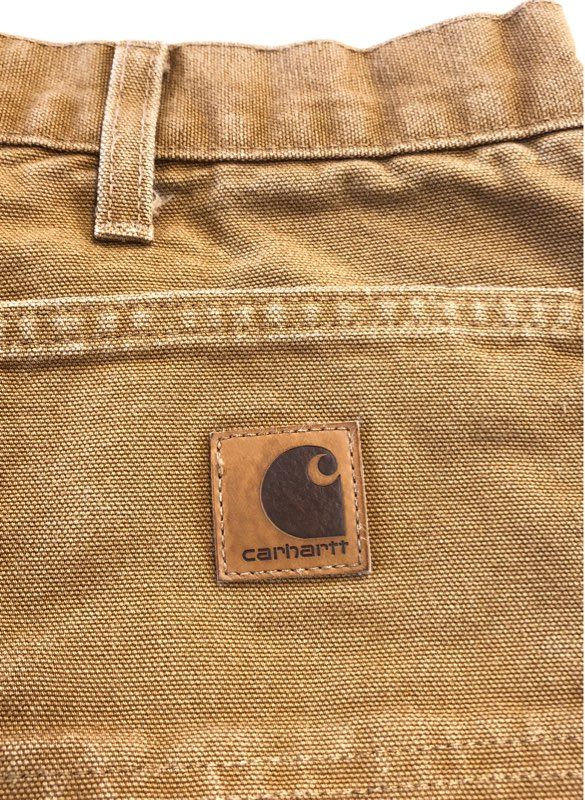 Carhartt Men&#39;s Brown Medium Wash Denim Straight Jeans - Size Measured