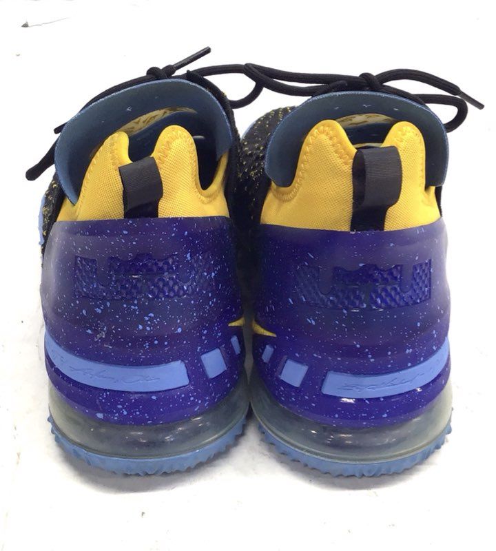 Nike LeBron 18 Lakers Black University Gold Court Purple Basketball Size 12