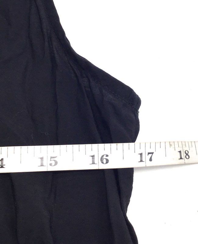 GAP Women's Black Sleeveless Rayon Blend Tiered Side Tie Waist Dress Size M
