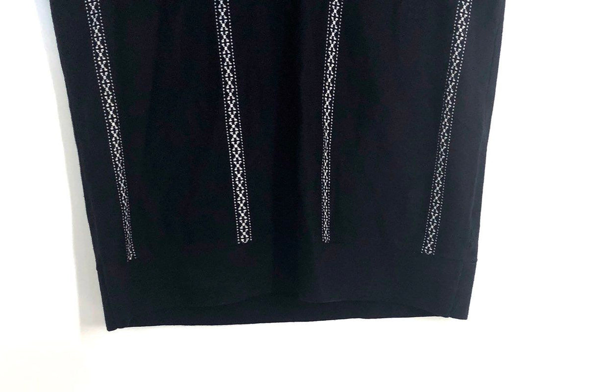 7 Diamonds Men's Reagan Sweater Polo Navy Geometric Stripe Sz M NWT