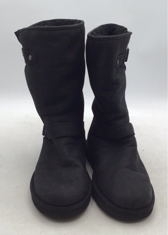 UGG Women&#39;s Black Round Toe Pull-On Riding Boots - Size 9