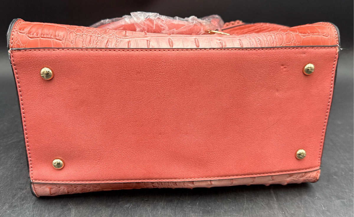 NWT Brahmin INSPIRED Faux Crocodile Embossed Satchel & Wallet Set