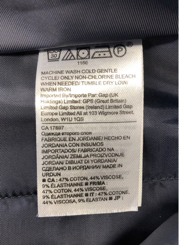 Banana Republic Women's Navy Blue Stretch Cotton Blend Ankle Trousers Sz 10R NWT