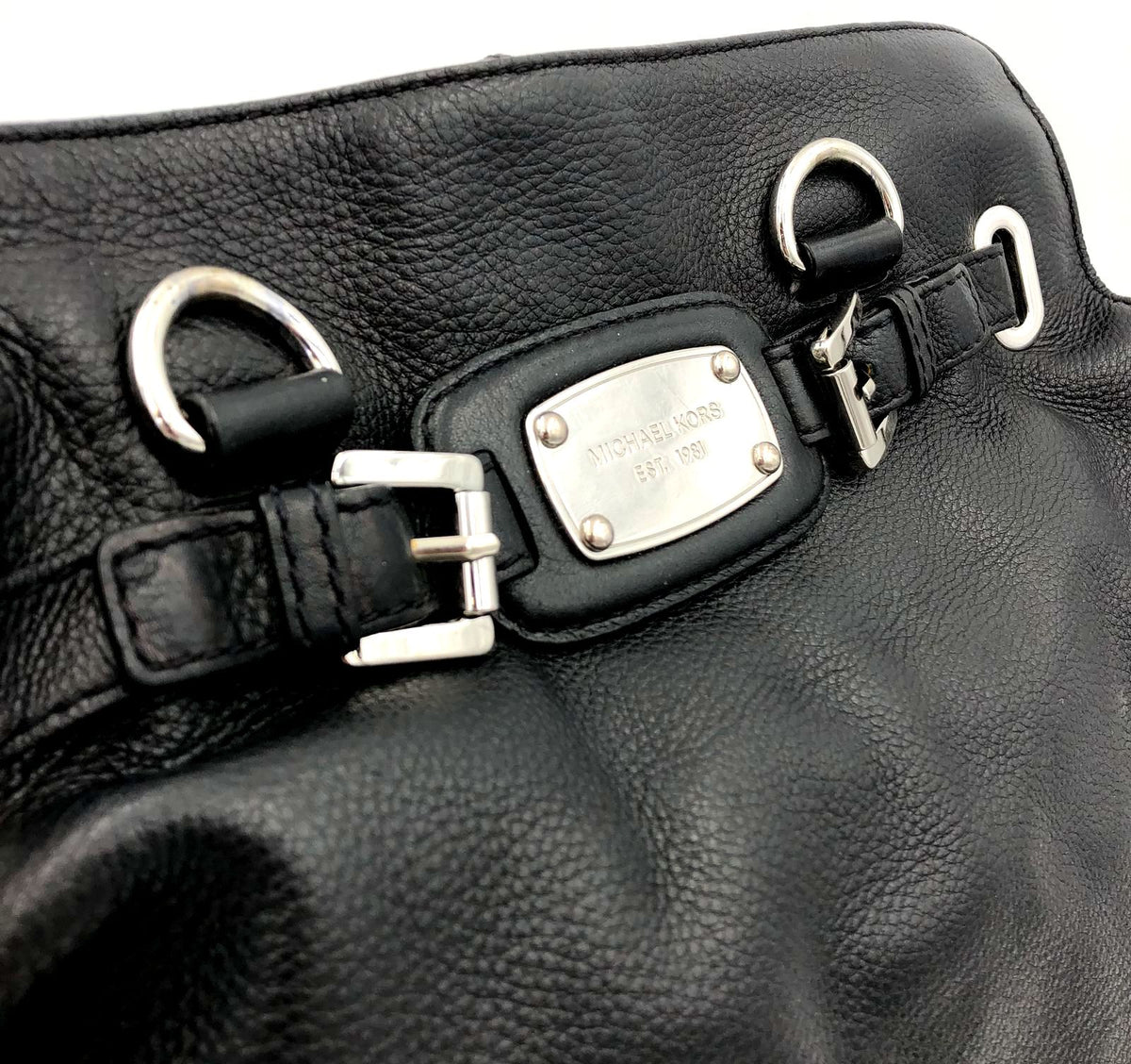 Authentic Michael Kors Women&#39;s Black Luxury Leather Shoulder Bag - COA Included