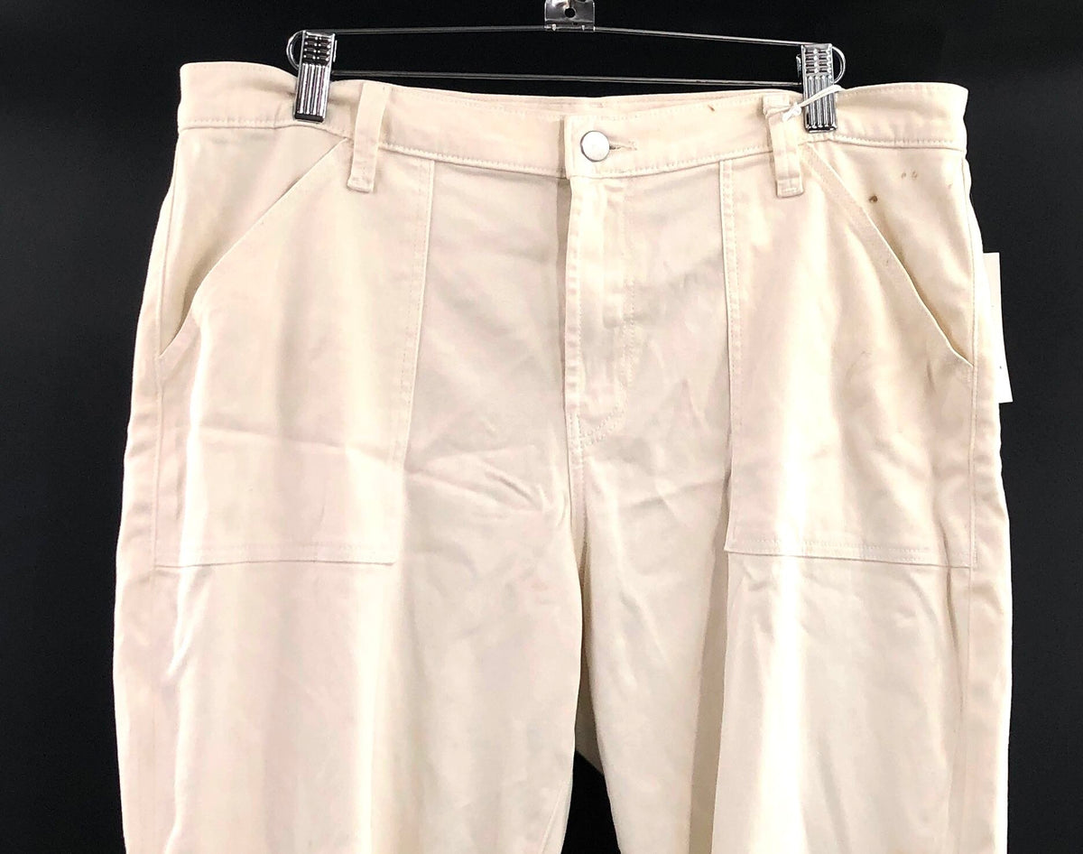 J Brand Women's Angel White Utility Jogger Pants Ankle Zip Size 31 NWT