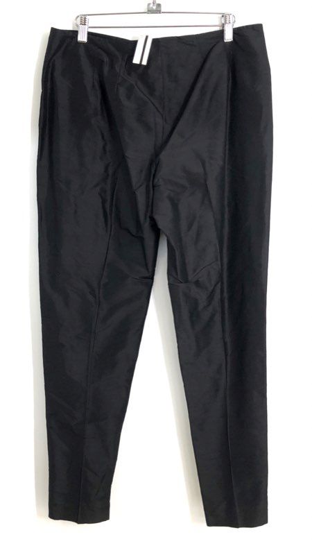 Renfrew Collection Women's Black Silk Tapered Leg Pants Made in USA NWT Sz 8