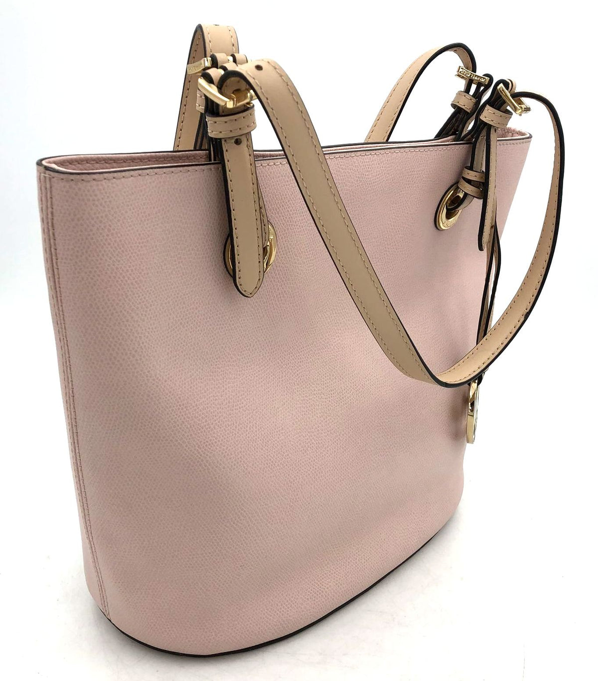 Authentic Michael Kors Women&#39;s Light Pink Luxury Leather Tote Bag - COA Included