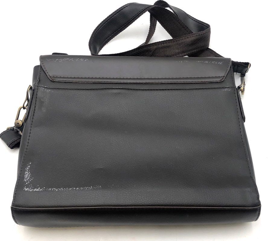 Polo Black Messenger Satchel Bag Crossbody Flap Logo