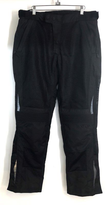 BILT Women's Black Mesh Textile Motorcycle Riding Pants Padded
