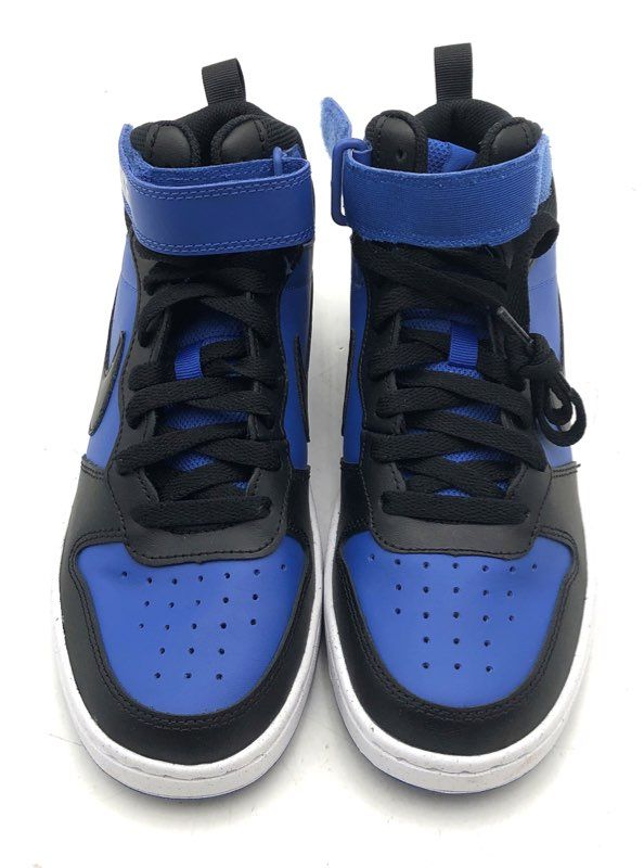 Nike Court Borough Mid 2 Game Royal Black Youth Sneakers Size 6.5Y
