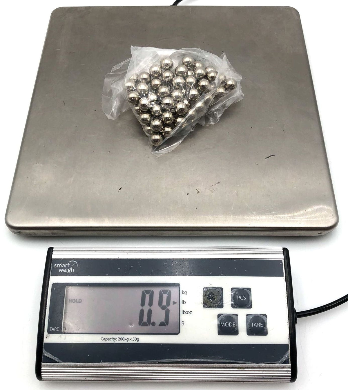 57 Piece Polished Metal Ball Lot ~1/2" Diameter Bearings 0.9 lb Total