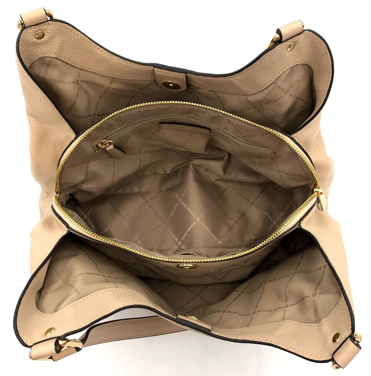 Michael Kors 'Arlo' Blush Pink Leather Shoulder Bag w/ Gold-Tone Accents (+COA)