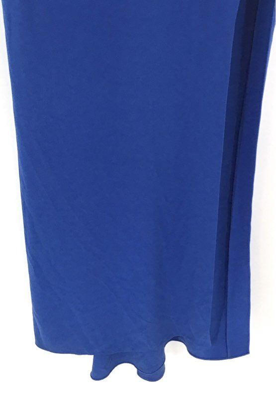 Halston Heritage Women's Lapis Blue Strapless Sweetheart Slit Maxi Dress Sz 8