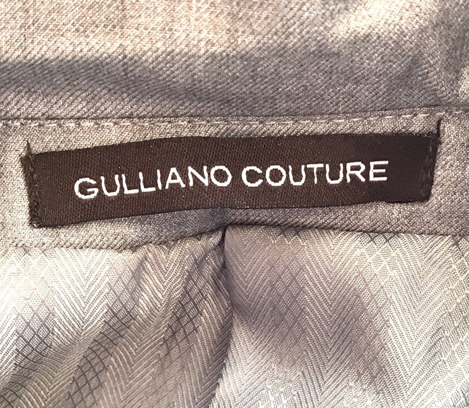 NWT Gulliano Couture Men&#39;s Gray Notch Lapel Single-Breasted Blazer - Size 38/32R