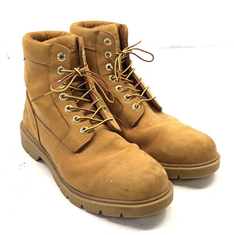 Timberland Basic 6-Inch Waterproof Boot Wheat Nubuck Mens Size 9.5