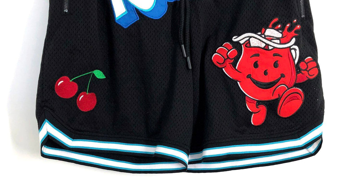 Factorie Men's Kool-Aid Graphic Mesh Basketball Shorts Black NWT Size M