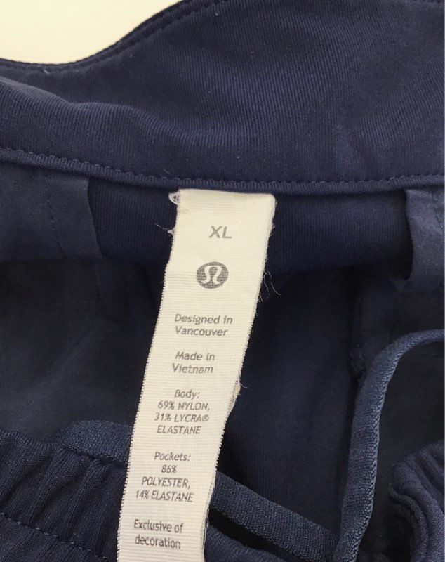 Lululemon Women&#39;s Blue Straight Leg Activewear Sweatpants - Size XL