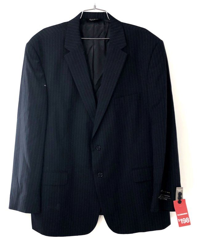 NWT Jos. A. Bank Men's Tailored Fit Sport Coat Blazer Navy Pinstripe Sz 48R