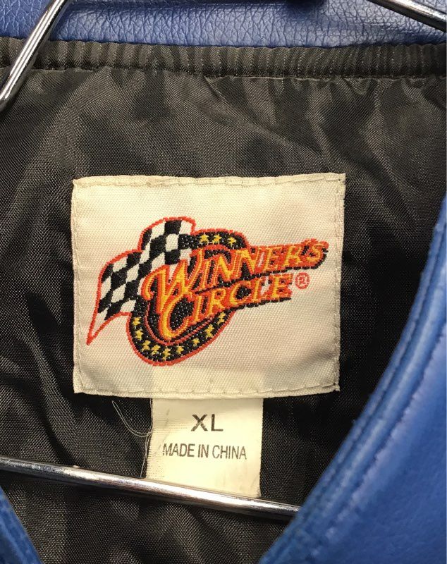 Winners Circle Men&#39;s Black Blue DuPont Jeff Gordon #24 Nascar Jacket - Size XL