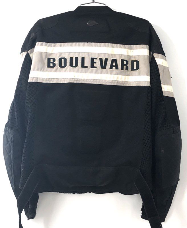 Suzuki Boulevard Men's Black Mesh Motorcycle Jacket Padded Authentic Sz L