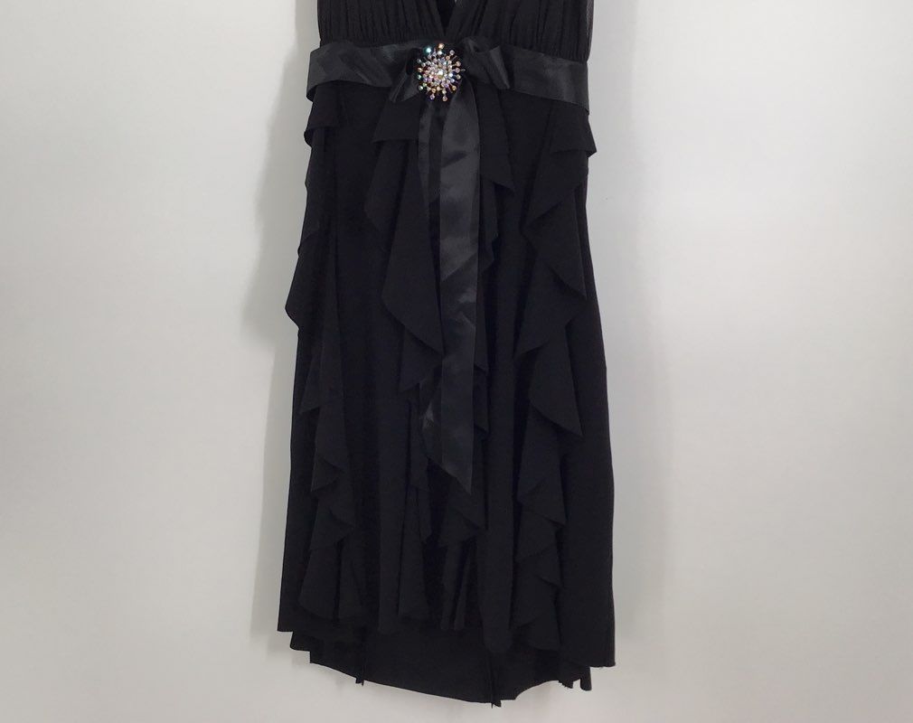 NWT Betsy Adam By Linda Bernell Women&#39;s Black Fit &amp; Flare Dress - Size 6P