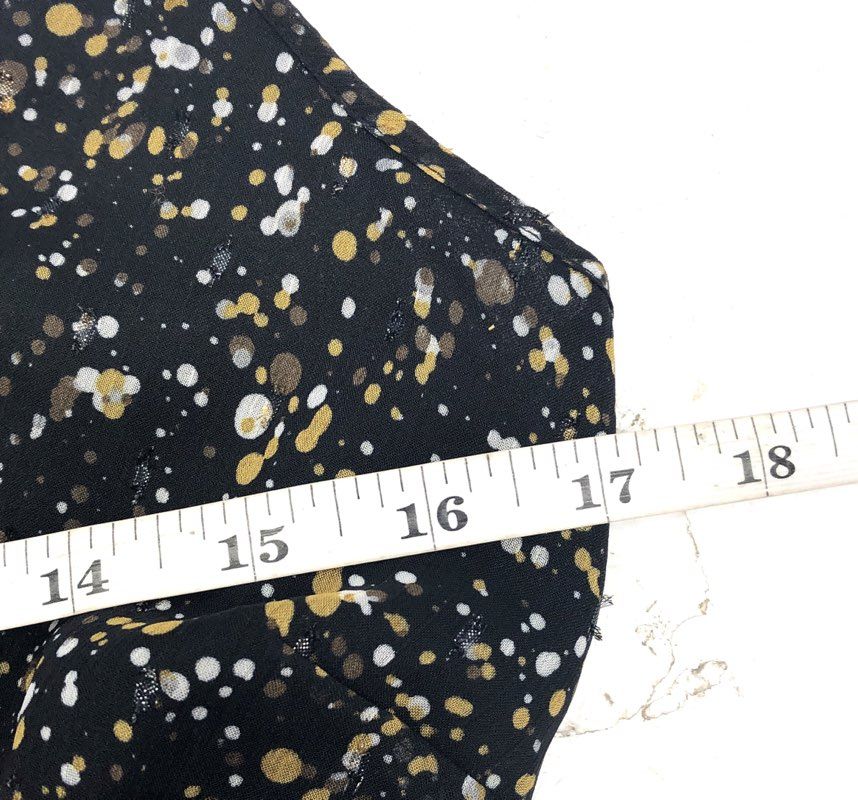 Madison Marcus Women's Black Splatter Print Smocked Waist Ruffle Dress Size S