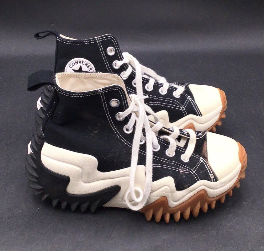 Converse Run Star Motion High Top Black White Gum Size Women's 5.5 Men's 4