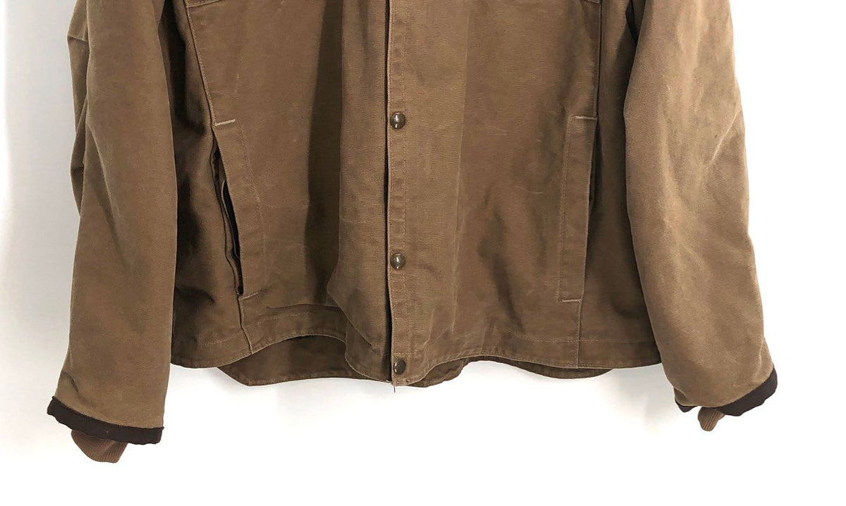 Carhartt Men's J284 FRB Sandstone Sherpa Lined Hooded Work Jacket Brown Sz 2XL
