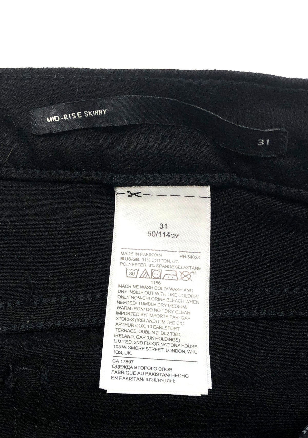 Banana Republic Women's Black Mid-Rise Skinny Ankle Denim Jeans NWT Size 31
