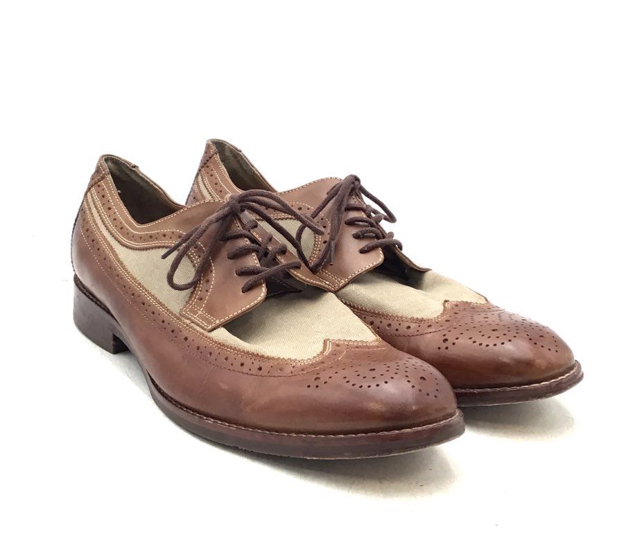 Johnston &amp; Murphy Men&#39;s Garner 20-1820 Brown Wingtip Oxford Dress Shoes - Sz 13M