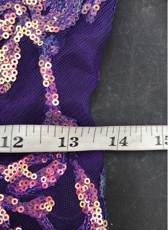 NWT Alyce Designs Women's Bright Purple Sequin Mini Dress