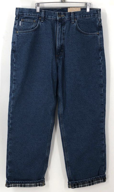NWT Carhartt Men's Blue Relaxed Fit Denim Straight Jeans - Size 36X30