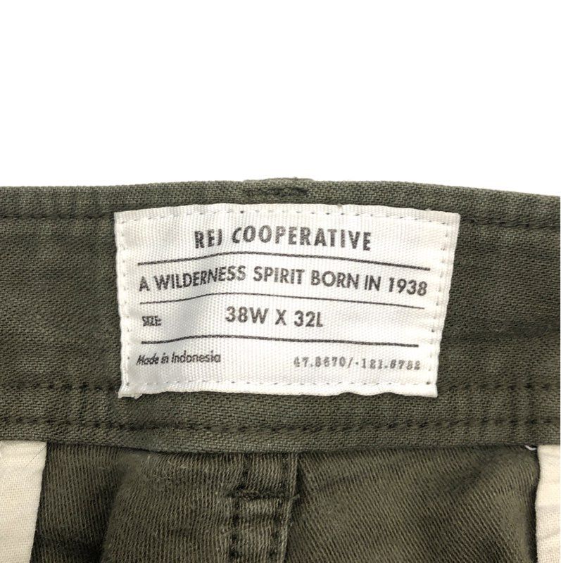 REI Co-op Men's Olive Green Canvas Jogger Utility Pants Drawstring Sz 38x32