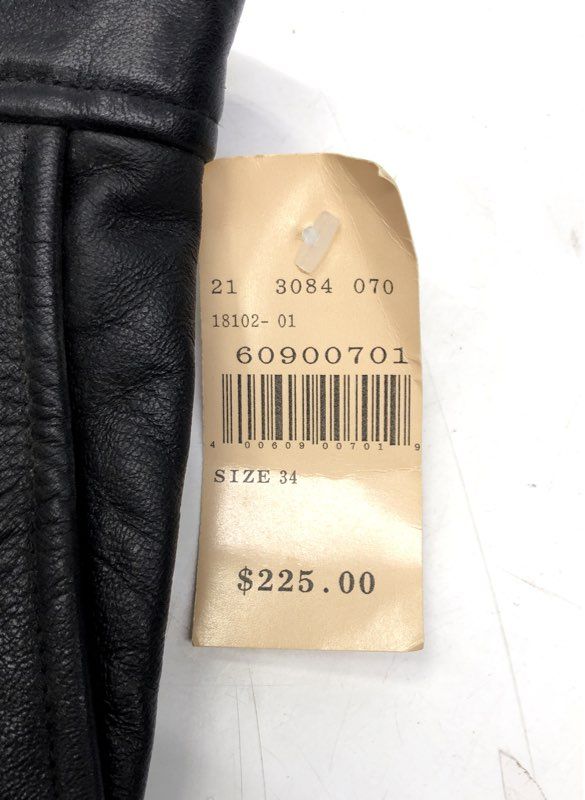 Vintage Pelle Studio Women's Black Leather Straight Leg Pants Sz 34 NWT Y2K