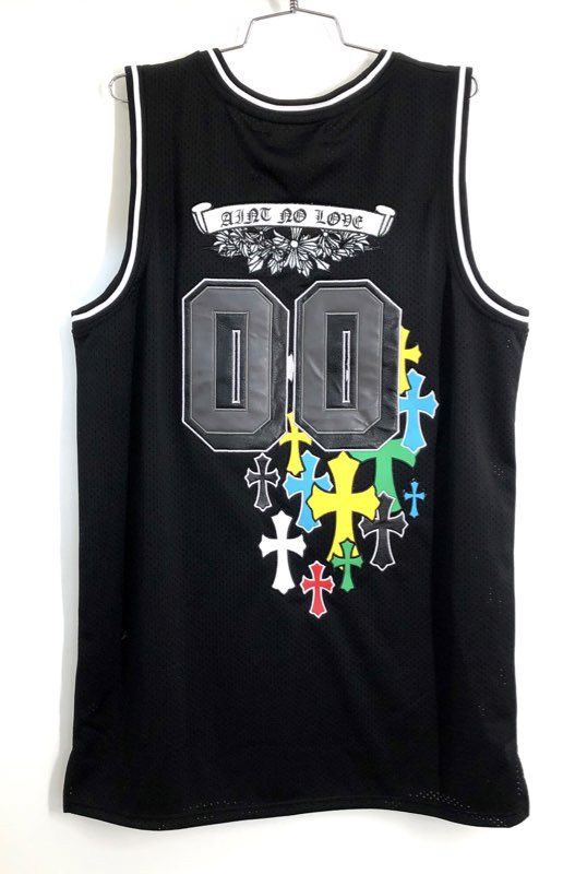 Watson Studios Men's Black Chrome Ain't No Love Basketball Jersey NWT Sz L