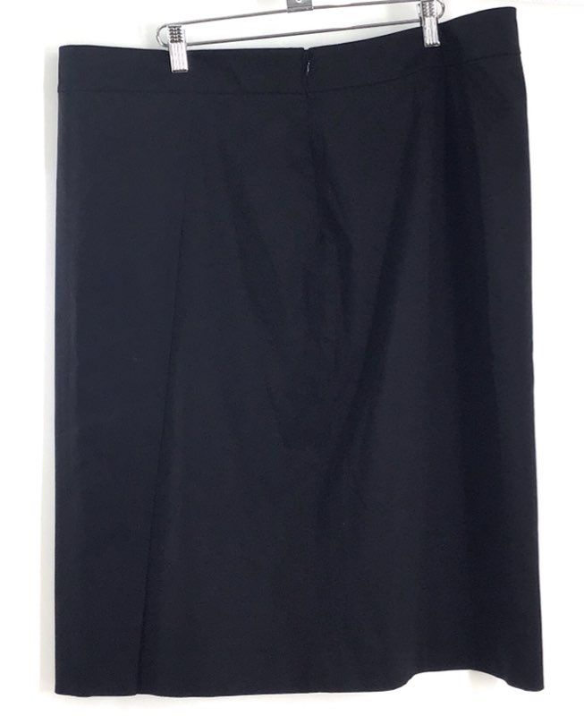 Talbots Women's Black Stretch Cotton Straight Skirt Sz 20 NWT