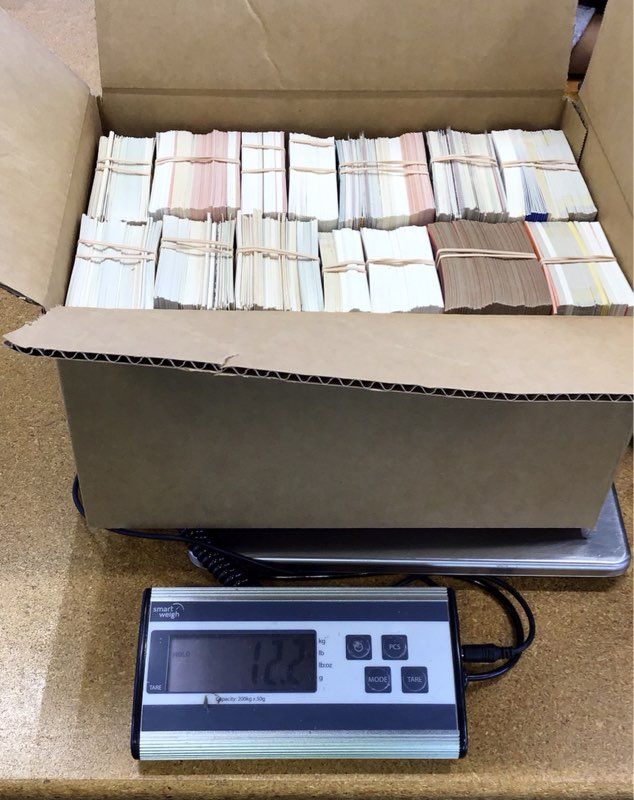 12.2 lbs. Lot Of Baseball MLB Cards. Medium Box, Unsorted