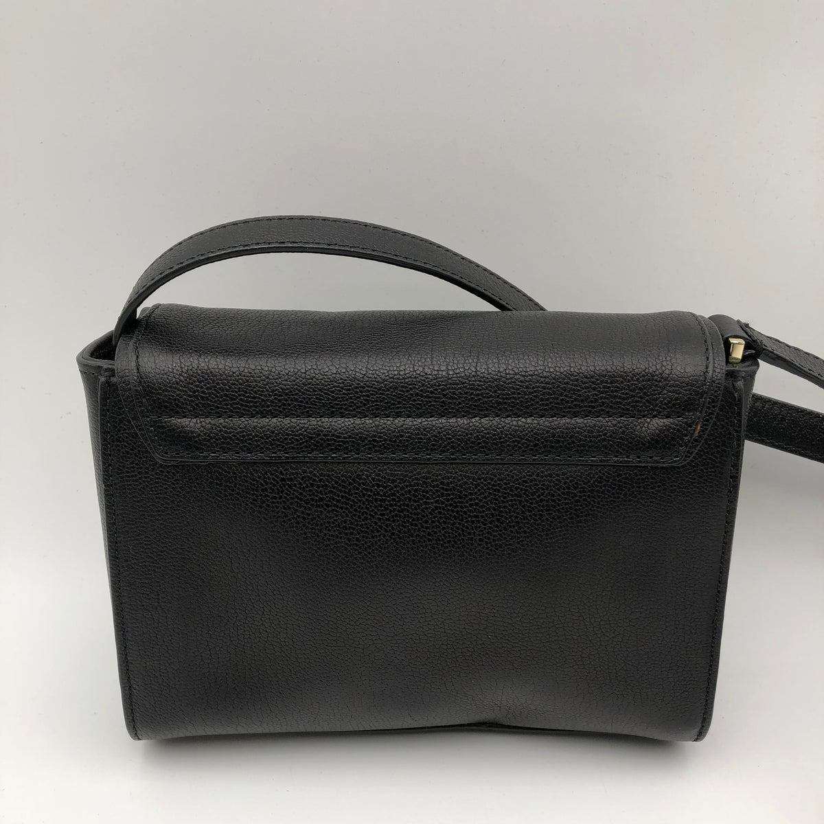 Kate Spade Black Leather Millie Bow Crossbody Bag Gold Hardware COA