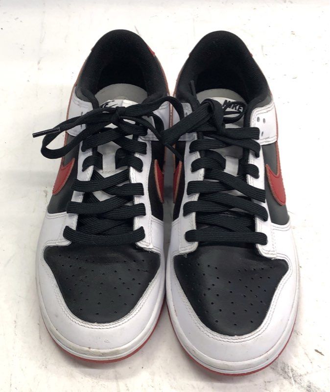 Nike Dunk Low Red Swoosh Panda White Black Gym Red Men's Sneakers Size 8.5