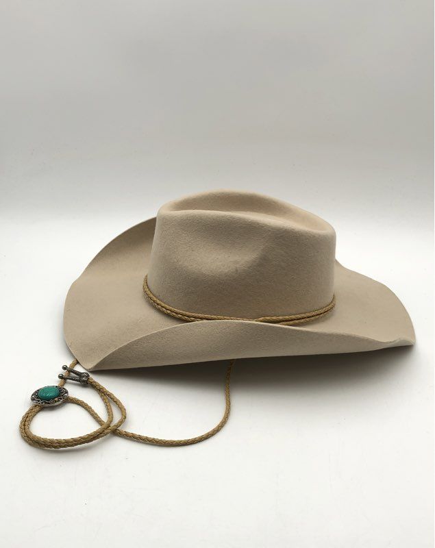 Wyeth Unisex Tan 100% Wool Cowboy Hat Western Bolo Chin Strap Lot of 9 Sz O/S
