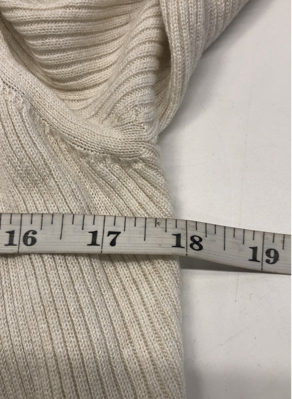 Lululemon Women's Cream Ribbed Open Front Wrap Cardigan