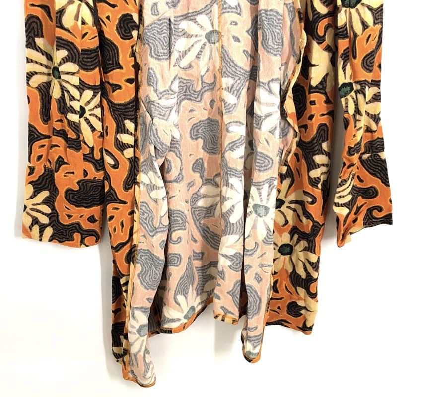 Nanushka Women's Orange Dovera Floral Print Crepe Wrap Dress Sz S NWT